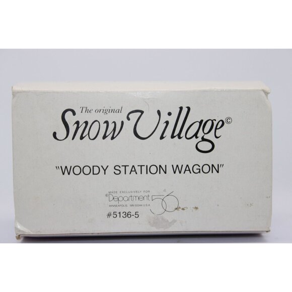 Dept 56 Snow Village - Wood Station Wagon - Picture 5 of 6